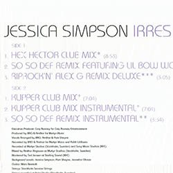 画像2: JESSICA SIMPSON / IRRESISTIBLE (米原盤/REMIX) [◎中古レア盤◎お宝！美A級シュリンク付！圧巻の哀愁ハウス！]
