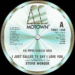 画像2: STEVIE WONDER / I JUST CALLED TO SAY I LOVE YOU (英原盤/12"MIX) [◎中古レア盤◎お宝！英国版ジャケ！サビから始まる別MIX！]