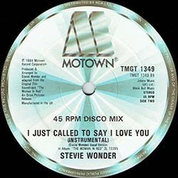 画像3: STEVIE WONDER / I JUST CALLED TO SAY I LOVE YOU (英原盤/12"MIX) [◎中古レア盤◎お宝！英国版ジャケ！サビから始まる別MIX！]