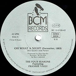 画像2: THE FOUR SEASONS / OH, WHAT A NIGHT (独原盤/88年MIX) [◎中古レア盤◎お宝！ドイツ版ジャケ！「88年REMIX」+オリジ！]