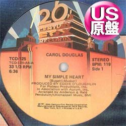 画像1: CAROL DOUGLAS / MY SIMPLE HEART (米原盤/12"MIX) [◎中古レア盤◎お宝！正真正銘の原盤！ロングMIX！]