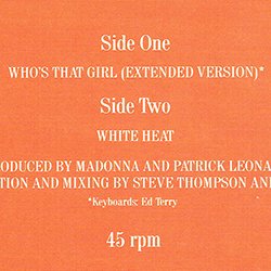 画像2: MADONNA / WHO'S THAT GIRL (米原盤/12"MIX) [◎中古レア盤◎お宝！ジャケ付原盤！映画主題歌！DUB入り！]