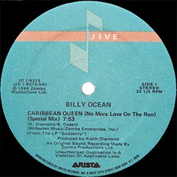 画像2: BILLY OCEAN / CARIBBEAN QUEEN (米原盤/スペシャルMIX) [◎中古レア盤◎お宝！ジャケ付US原盤！「カリビアン・クイーン」！]