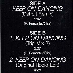 画像2: CLIO & KAY / KEEP ON DANCING 89年MIX (独原盤/REMIX) [◎中古レア盤◎お宝！必殺"89年REMIX"！デトロイトMIX！]