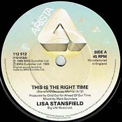 画像2: LISA STANSFIELD / THIS IS THE RIGHT TIME (7インチMIX) [◎中古レア盤◎お宝！英国版ジャケ！必殺の7"MIX！]