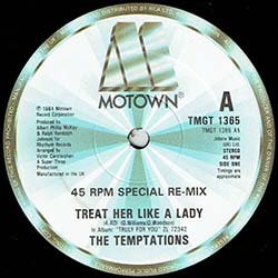 画像2: TEMPTATIONS / TREAT HER LIKE A LADY (英原盤/12"MIX) [◎中古レア盤◎お宝！文字ジャケ原盤！アカペラから始まるMIX！]