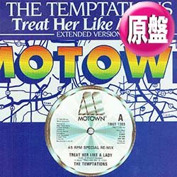 画像1: TEMPTATIONS / TREAT HER LIKE A LADY (英原盤/12"MIX) [◎中古レア盤◎お宝！文字ジャケ原盤！アカペラから始まるMIX！]