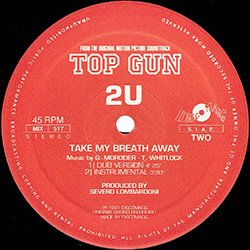 画像2: 2U / TAKE MY BREATH AWAY (伊原盤/4VER) [◎中古レア盤◎激レア！本物のジャケ付原盤！映画「トップガン」！]
