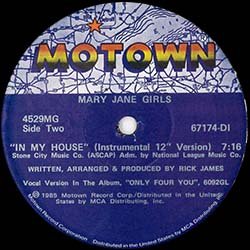 画像2: MARY JANE GIRLS / IN MY HOUSE (米原盤/12"MIX) [◎中古レア盤◎お宝！本物のUS原盤！80's名曲！インスト入り！]