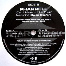 画像2: PHARRELL feat GWEN STEFANI / CAN I HAVE IT LIKE THAT (米原盤/4VER) [◎中古レア盤◎お宝！本物のUS原盤！2000年以降の人気レコード！]