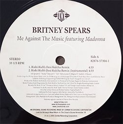 画像2: BRITNEY SPEARS feat MADONNA / ME AGAINST THE MUSIC (米原盤/REMIX) [◎中古レア盤◎お宝！本物のUS原盤！2000年以降の人気レコード！]