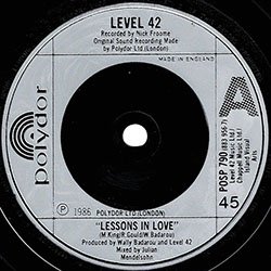 画像3: LEVEL 42 / LESSONS IN LOVE (7インチ) [◎中古レア盤◎お宝！英国版ジャケ7"！お洒落ダンクラ！]