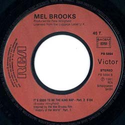 画像3: MEL BROOKS / IT'S GOOD TO BE THE KING RAP (7インチMIX) [◎中古レア盤◎お宝！仏版ジャケ！7"MIX！]