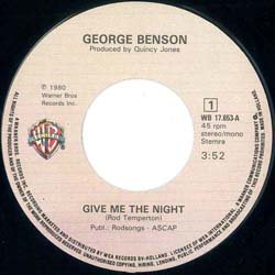 画像2: GEORGE BENSON / GIVE ME THE NIGHT (7インチMIX) [◎中古レア盤◎お宝！オランダ版ジャケ7"MIX！超大ネタ！]