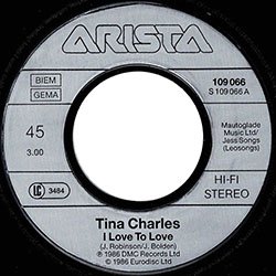 画像3: TINA CHARLES / I LOVE TO LOVE (87年MIX/7インチ) [◎中古レア盤◎お宝！ドイツ版7"MIX！DMCリミックス！]