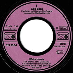 画像3: LAID BACK / WHITE HORSE (7インチMIX) [◎中古レア盤◎激レア！ドイツ版ジャケ7"MIX！ロフト古典！]