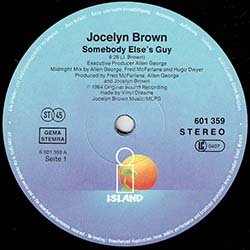 画像3: JOCELYN BROWN / SOMEBODY ELSE'S GUY (独原盤/12"MIX) [◎中古レア盤◎激レア！ドイツ版ジャケ！インスト入り！]