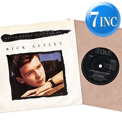 画像1: RICK ASTLEY / NEVER GONNA GIVE YOU UP (7インチ) [◎中古レア盤◎お宝！美ジャケ！英国版7"！インスト入り！]