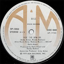 画像2: HERB ALPERT / RISE &  ARANJUEZ (カナダ原盤/全2曲) [◎中古レア盤◎激レア！希少カナダ原盤！哀愁大ネタ！]