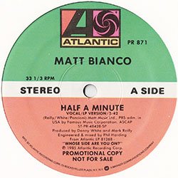 画像2: MATT BIANCO / HALF A MINUTE (USプロモ/LP MIX) [◎中古レア盤◎激レア！非売品ステッカー付！USプロモオンリー原盤！]