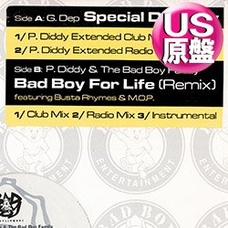 画像1: P.DIDDY feat BUSTA RHYMES & M.O.P. / BAD BOY FOR LIFE (米原盤/REMIX) [◎中古レア盤◎お宝！本物のUS原盤！2000年以降人気レコード！]
