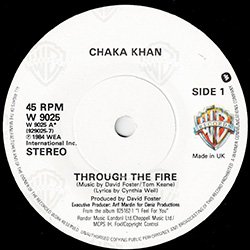 画像3: CHAKA KHAN / THROUGH THE FIRE (7インチMIX) [◎中古レア盤◎激レア！超希少ジャケ付7"！80's名バラード！]