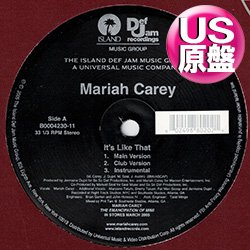 画像1: MARIAH CAREY / IT'S LIKE THAT (米原盤/3VER) [◎中古レア盤◎お宝！本物の原盤！「ダッチョー♪」のアレ！]