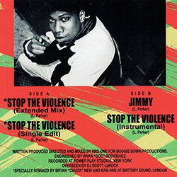 画像2: BOOGIE DOWN PRODUCTIONS / STOP THE VIOLENCE (全2曲) [◎中古レア盤◎お宝！シュリンク付！暴力追放テーマ曲！]
