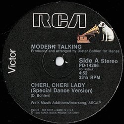 画像2: MODERN TALKING / CHERI CHERI LADY (米原盤/ダンスMIX) [◎中古レア盤◎お宝！本物のUS原盤！哀愁ハイエナ最高峰！]