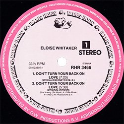 画像2: ELOISE WHITAKER / DON'T TURN YOUR BACK ON LOVE (和蘭原盤/REMIX) [◎中古レア盤◎激レア！オランダ版ジャケ！スペシャルMIX！]