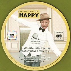 画像2: PHARRELL WILLIAMS / HAPPY (REMIX/4VER) [◎中古レア盤◎激レア！超少量生産カラー12"！REMIX版！]