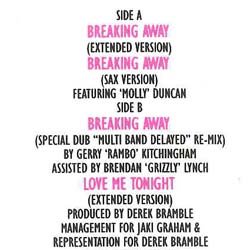 画像2: JAKI GRAHAM / BREAKING AWAY (原盤/サックスMIX) [◎中古レア盤◎お宝！本物の原盤！頭から違うREMIX！]