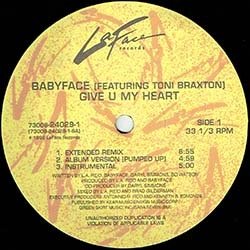 画像2: BABYFACE feat TONI BRAXTON / GIVE U MY HEART (7VER) [◎中古レア盤◎お宝！滅多に無い少量生産12"！90's R&B名盤！]
