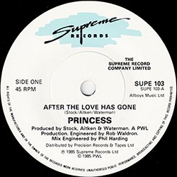 画像4: PRINCESS / AFTER THE LOVE HAS GONE (7インチ) [◎中古レア盤◎お宝！美A級品！英国版7インチ！80's 哀愁アーバン！]