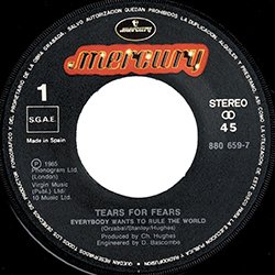 画像3: TEARS FOR FEARS / EVERYBODY WANTS TO RULE THE WORLD (7インチ) [◎中古レア盤◎激レア！珍しいスペイン版ジャケ7"！超人気ネタ！]