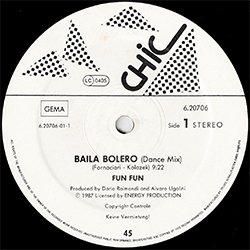 画像2: FUN FUN / BAILA BOLERO (独原盤/12"MIX) [◎中古レア盤◎お宝！滅多に無いドイツ原盤！ロングMIX！]
