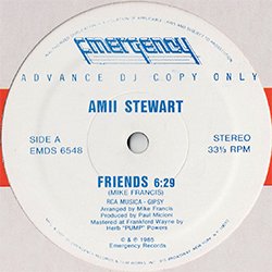 画像2: AMII STEWART / FRIENDS (米原盤/12"MIX) [◎中古レア盤◎お宝！本物のUSプロモ原盤！泣きの名曲！インストも最高！]
