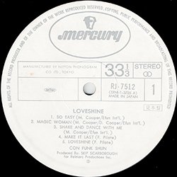 画像2: CON FUNK SHUN / LOVESHINE (LP原盤/全10曲) [◎中古レア盤◎お宝！白ラベル非売品！本物の原盤！80'sダンクラ名盤！]