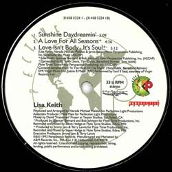 画像2: LISA KEITH / アルバムサンプラー (ミニLP/全4曲) [■廃盤■お宝！超少量生産！日本版のみ！ベスト内容！]