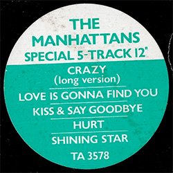 画像2: MANHATTANS / CRAZY + 4曲 (英原盤/全5曲) [◎中古レア盤◎お宝！本物の原盤！豪華内容！]