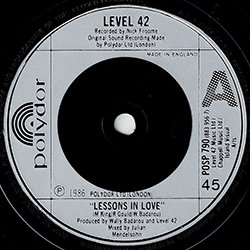 画像3: LEVEL 42 / LESSONS IN LOVE (7インチ) [◎中古レア盤◎お宝！英国版ジャケ7"！お洒落ダンクラ！]