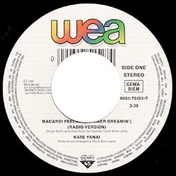 画像2: KATE YANAI / BACARDI FEELING (7インチMIX) [◎中古レア盤◎お宝！ドイツ版ジャケ7"MIX！「バカルディ」ソング！]