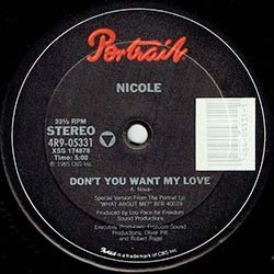画像2: NICOLE / DON'T YOU WANT MY LOVE (米原盤/12"MIX) [◎中古レア盤◎お宝！本物のUS原盤！必殺DUB入り！マハラジャ！]