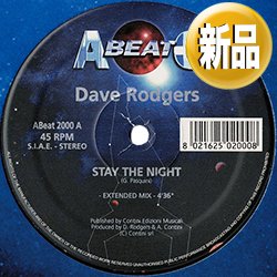画像1: DAVE RODGERS / STAY THE NIGHT (伊原盤/12"MIX) [◎中古レア盤◎お宝！奇跡の新品！イタリアのみ！「SUPER EUROBEAT」！]