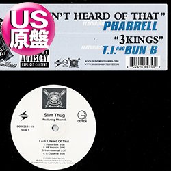 画像1: SLIM THUG feat PHARRELL / I AIN'T HEARD OF THAT (米原盤/全2曲) [◎中古レア盤◎お宝！本物のUS原盤！2000年以降の人気レコード！]