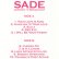画像2: SADE / GERMAN TV BROADCAST (LP/全10曲) [■LP■お宝直行！飾りたい美女ジャケ！ドイツLIVE音源がLP化！] (2)