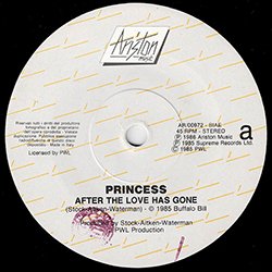 画像2: PRINCESS / AFTER THE LOVE HAS GONE (7インチ) [◎中古レア盤◎お宝！イタリア版7インチ！80's 哀愁アーバン！]