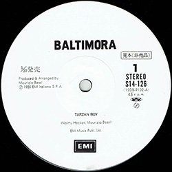 画像2: BALTIMORA / ターザン・ボーイ (原盤/DEEJAYバージョン) [◎中古レア盤◎お宝！白ラベル非売品！80'sハイエナ名曲！雄叫びソング！]