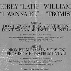 画像2: LATIF / DON'T WANNA BE & PROMISE ME (原盤/全2曲) [◎中古レア盤◎お宝！なんと未開封！超少量生産！日本独占12"！美メロ！]