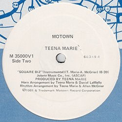 画像2: TEENA MARIE / SQUARE BIZ (USプロモ/12"MIX) [◎中古レア盤◎激レア！金印ジャケ！白ラベル非売品！本物のUSプロモ原盤！]